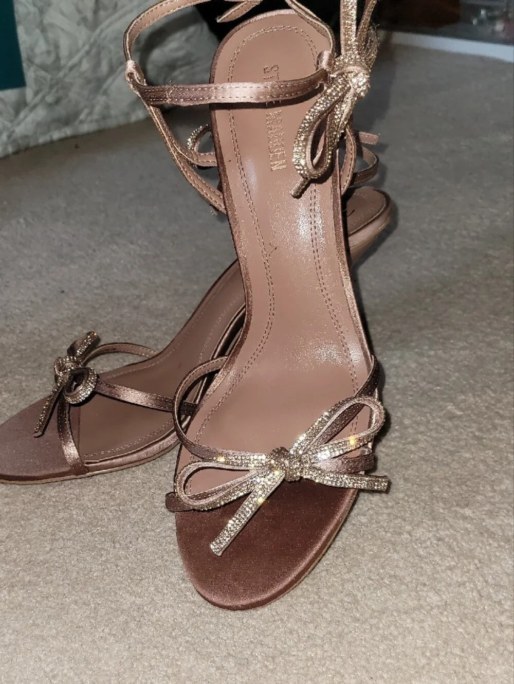 Steve Madden Rose Gold Bow-Strap Heels